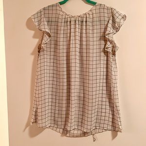 Black and white LOFT blouse. NWOT.
